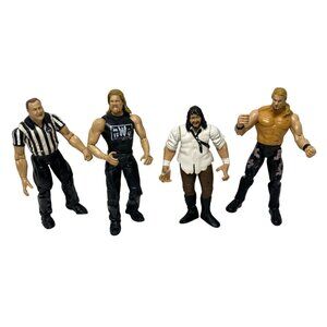 WWE Action Figures Lot 4 Including Referee Earl Nash Mankind Jericho Titan Tron